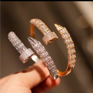Nail Snake cubic zirconia luxury Bracelet